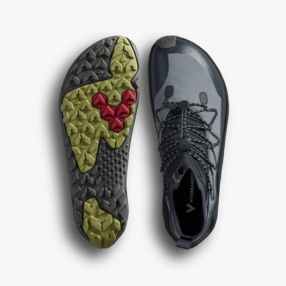 Vivobarefoot Primus Trail Flow Mid Womens in Dark Shadow - Picture 2 of 7